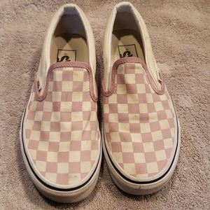 checkered platform vans